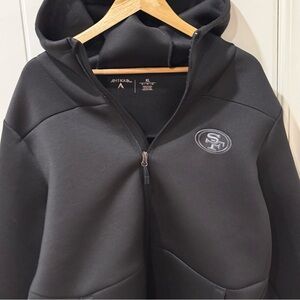 Antigua San Francisco 49ers Hoodie Jacket XL Black Full Zip NFL